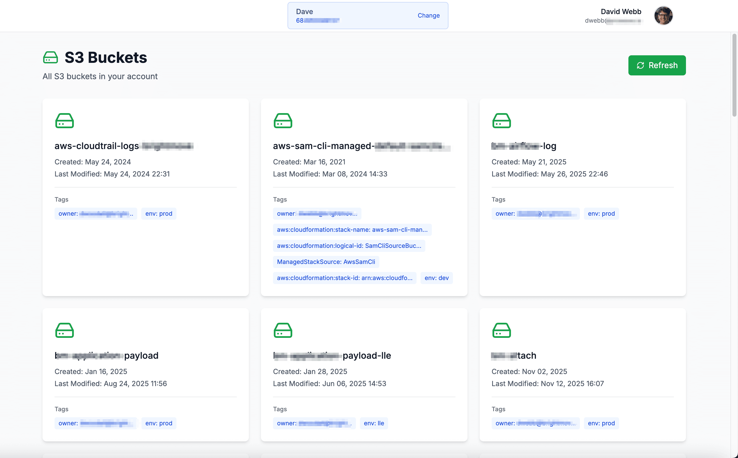 Resource inventory - EC2, RDS, S3